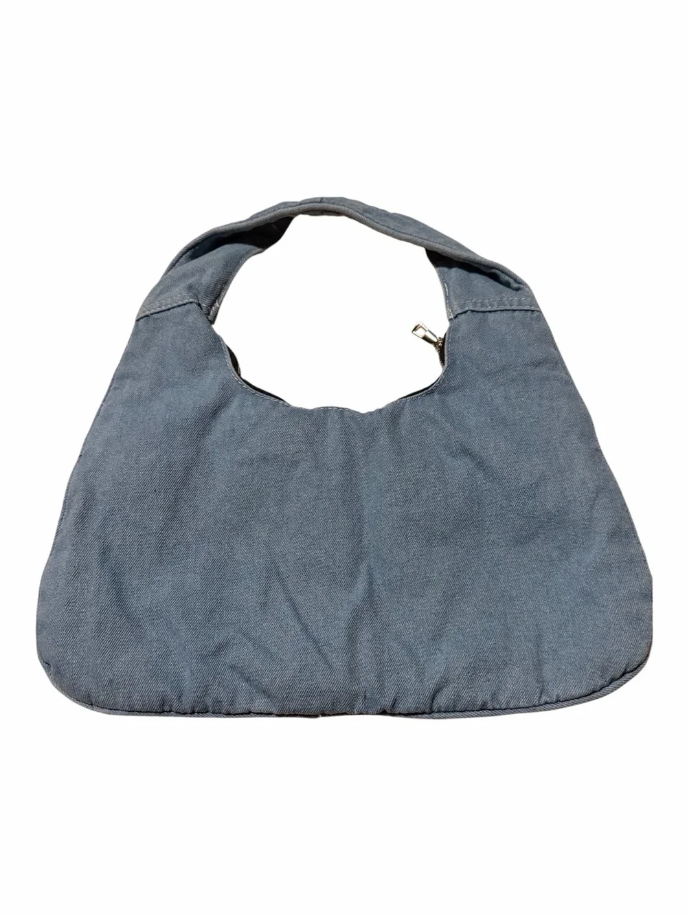 Denim Hobo Shoulder Bag - Blue